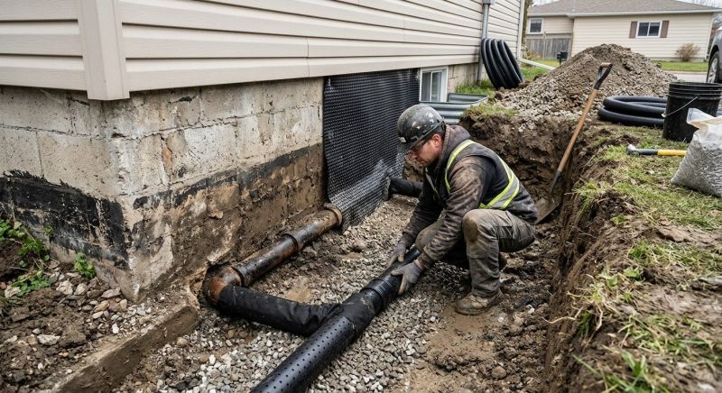 Basement Drainage Installation in Birmingham, AL